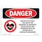 Signmission OSHA Danger Sign, 7" Height, 10" Width, Aluminum, Beyond This Point Magnetic Fields, Landscape OS-DS-A-710-L-1639 - alternate 1